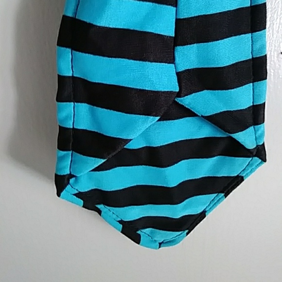 Blue/Black Horizontal Stripe Tie - Picture 5 of 6